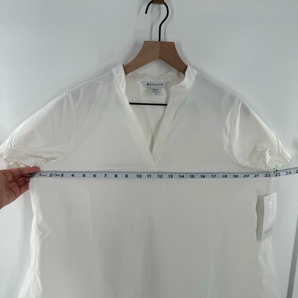 New! Athleta Levitate Poplin Tee Short Sleeve Blouse Size Small - Picture 11 of 12